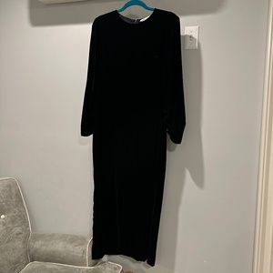Velvet midi dress